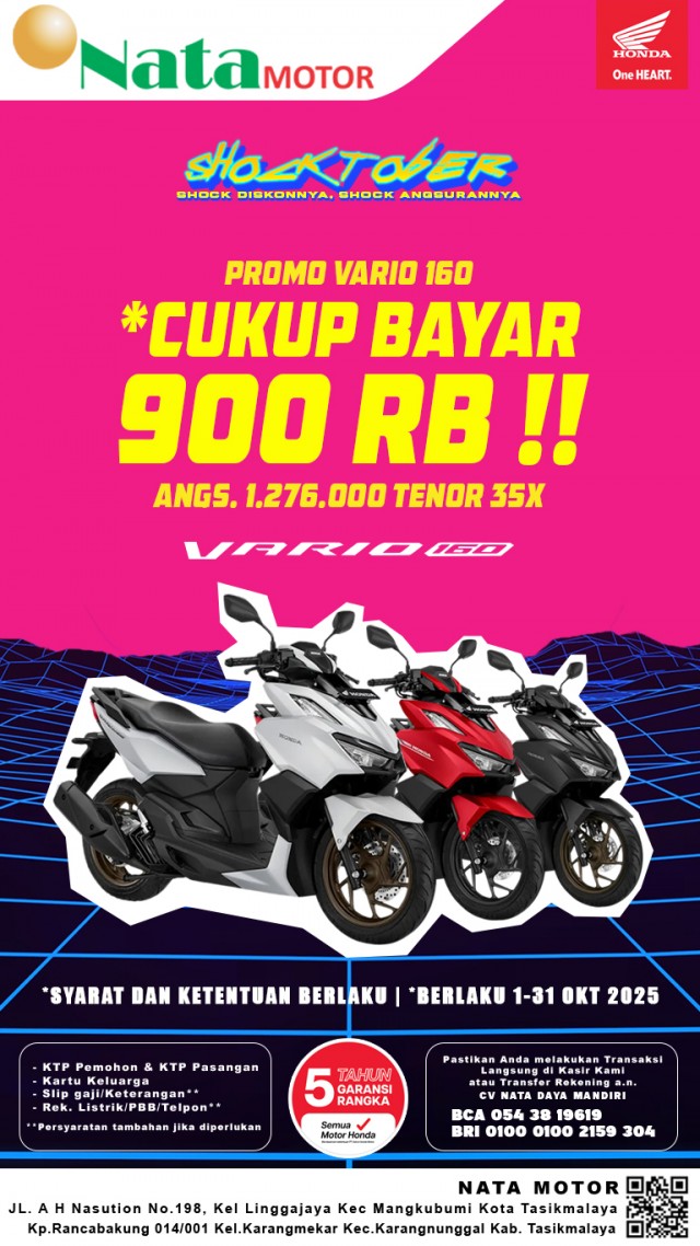 SHOCKTOBER : Promo Vario 160 DP 900 Ribu !